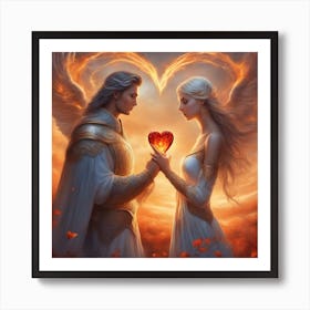 Beautiful Divine Love Concept Art Print