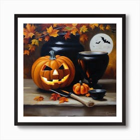 Halloween Pumpkins 21 Art Print