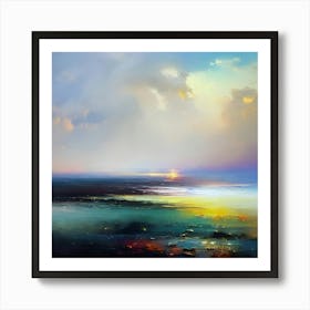 Sunset Over The Sea 1 Art Print