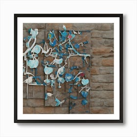 'Blue Flowers' Art Print