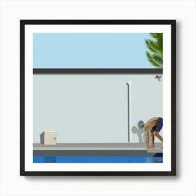 POOL SIDE Art Print