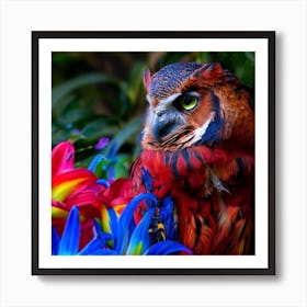 Colorful Owl 5 Art Print