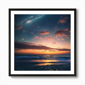 Milky Over The Ocean Art Print