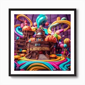 Psychedelic wonka Art Print