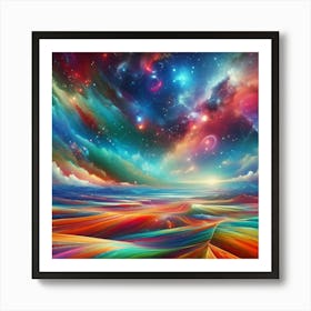 Colorful Nebula Art Print