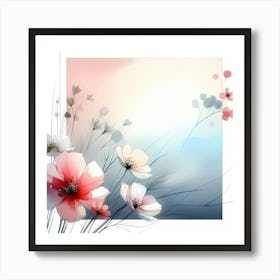 Abstract Floral Background 2 Art Print