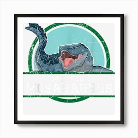 M Is For Mosasaurus Paleontologist Dinosaur 1 Art Print