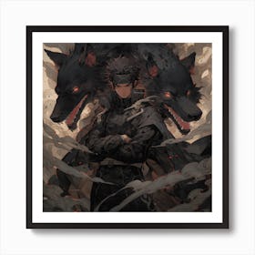 Ninja Wolf Art Print