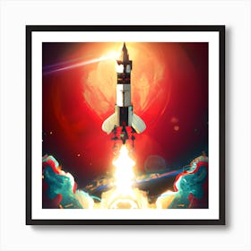 The Lone Rocket Art Print
