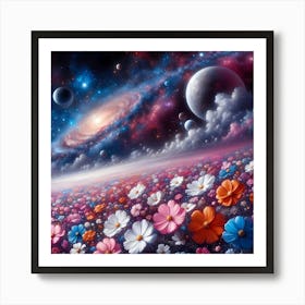 Flowers In The Sky 2 Art Print