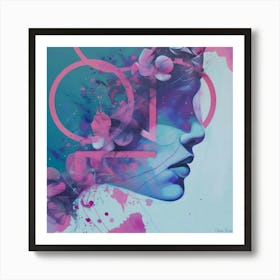 Abstract Woman'S Face Art Print