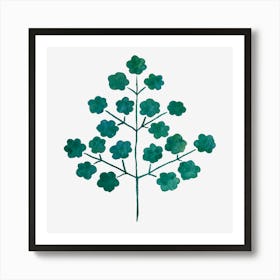 Hand Painted Watercolour Leaves Art Print