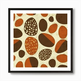 Orange And Brown Pattern Art Print