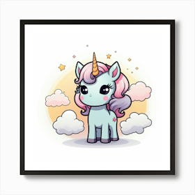 Cute Unicorn 223 Art Print