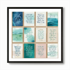 Watercolor Bible Verses Art Print