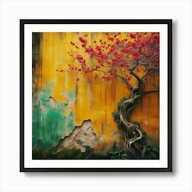 Tree On The Wall Art Print