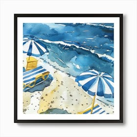 Beach Umbrellas 4 Art Print