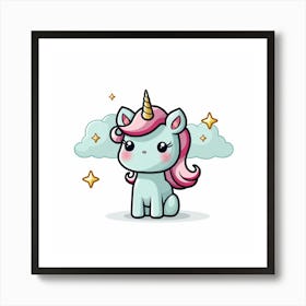 Cute Unicorn 796 Art Print