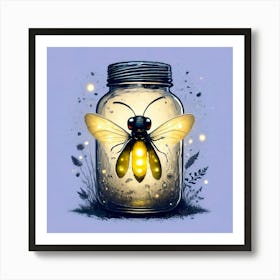 Bee In A Jar 1 Art Print