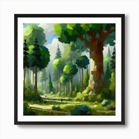 Forest Landscape Painting 2 Art Print