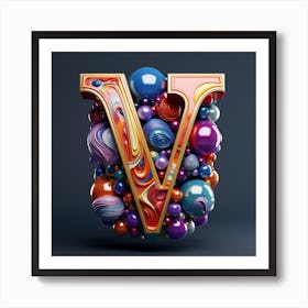 Letter V 2 Art Print