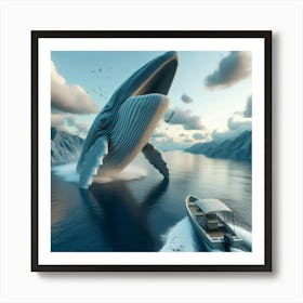 Whale In The Water Art Print