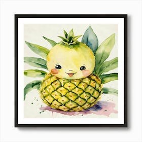 Pineapple Kawaii Art Print