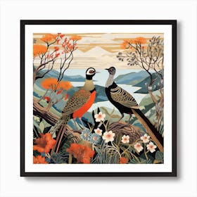 Bird In Nature Pheasant 3 Art Print