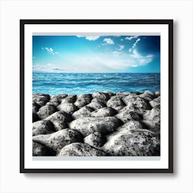 Rocks On The Beach 2 Art Print