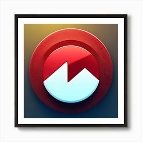 Red And White Icon Art Print