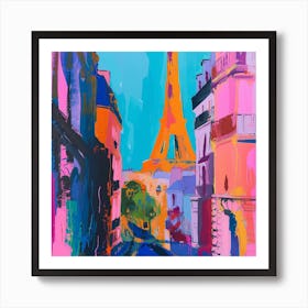 Abstract Travel Collection Paris France 7 Art Print