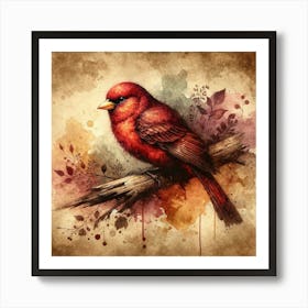 Cardinal Bird Art Print