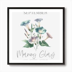 Morningglory September Birthday Art Print