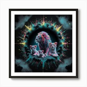 Lions In The Sky Art Print