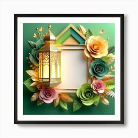 GreetingCard-RamadanKareem-Mubarak-Islamic-Lantern 4 Art Print