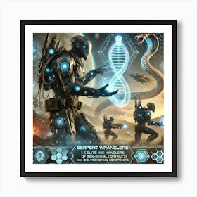 A Sci Fi Depiction Of Serpent Wranglers Art Print