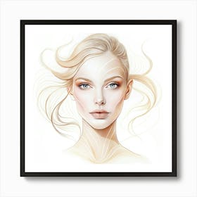 Portrait Of A Young Woman Art Print