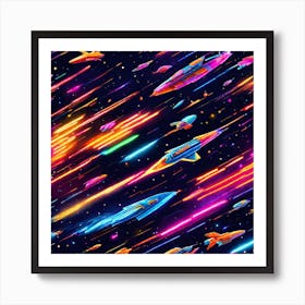 Spaceships 1 Art Print