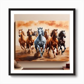 Horses Galloping Art Print