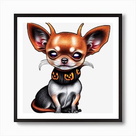 Halloween Chihuahua 2 Art Print