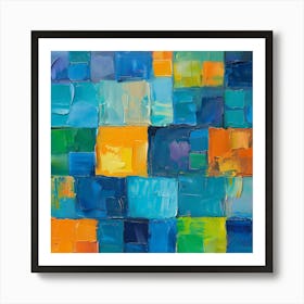 Abstract Squares 14 Art Print