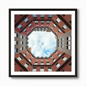 Palazzo Ottagonale And Berlin Sky 1x1 Art Print