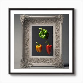 Peppers In A Frame 44 Art Print