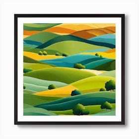 Landscape Painting 121 Art Print