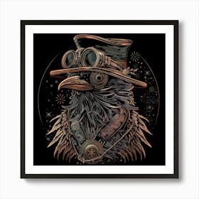 Steampunk Raven 3 Art Print
