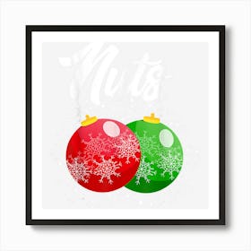 Funny Nuts Christmas Chestnuts Matching Couples Xmas Art Print