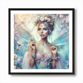 Fairy Girl In The Forest Art Print