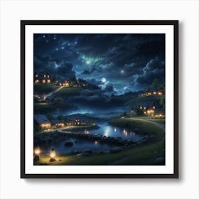 Dreamshaper V7 It Is The Beautiful Night Sky With All These Br 0 Art Print