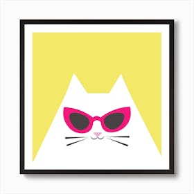 Cat In Sunglasses Art Print