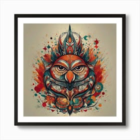 Owl Tattoo Art Print